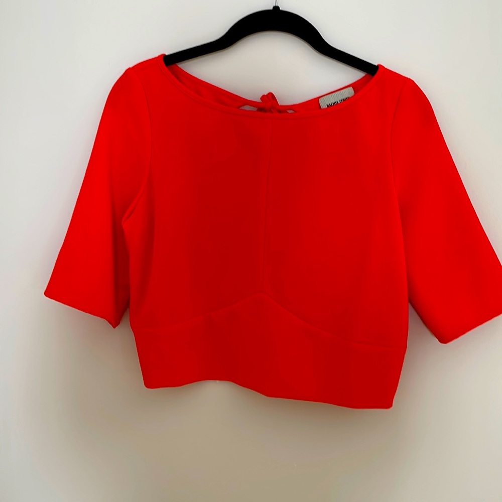 Rachel Comey Red crop top with keyhole back